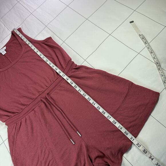 Athleta Balance Romper Womens Medium Petite Pink Sleeveless Soft Active Travel - Picture 13 of 14
